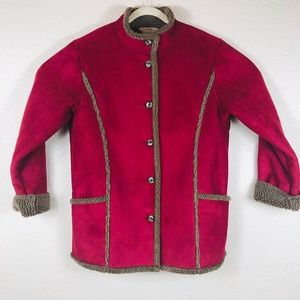 L.L. Bean Red Faux Suede Jacket  Size: L